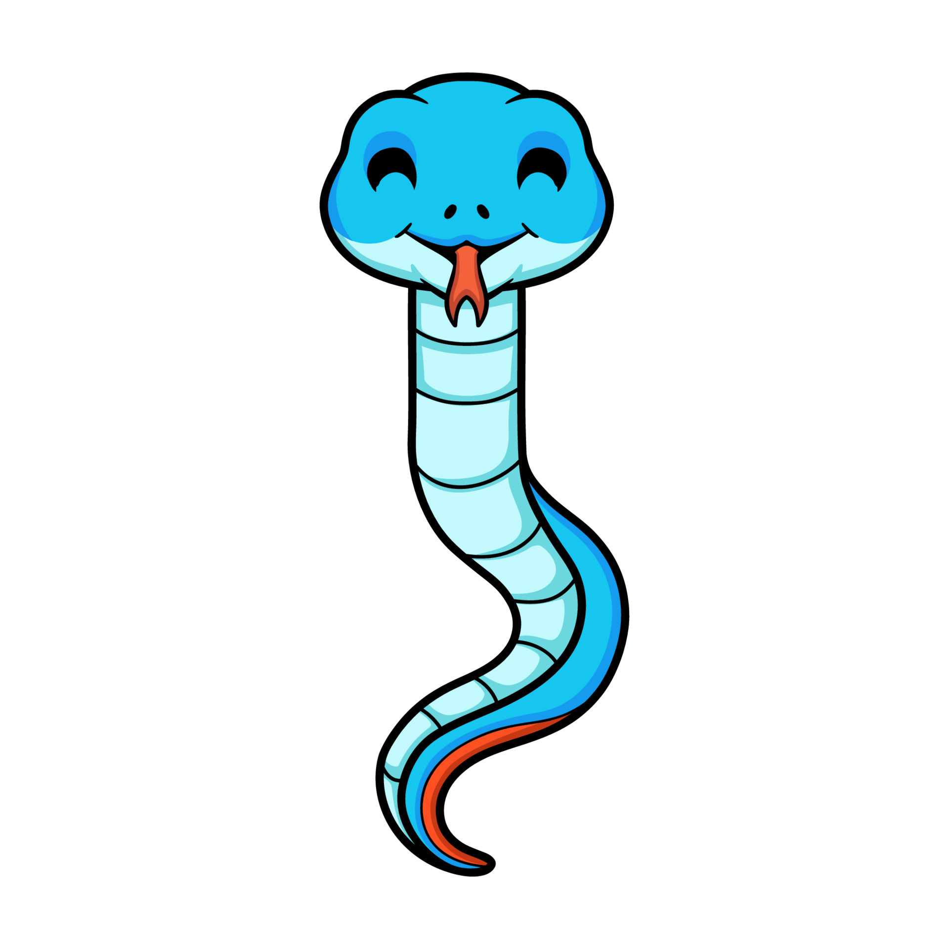 desenho de víbora de cobra azul bonito 17071819 Vetor no Vecteezy